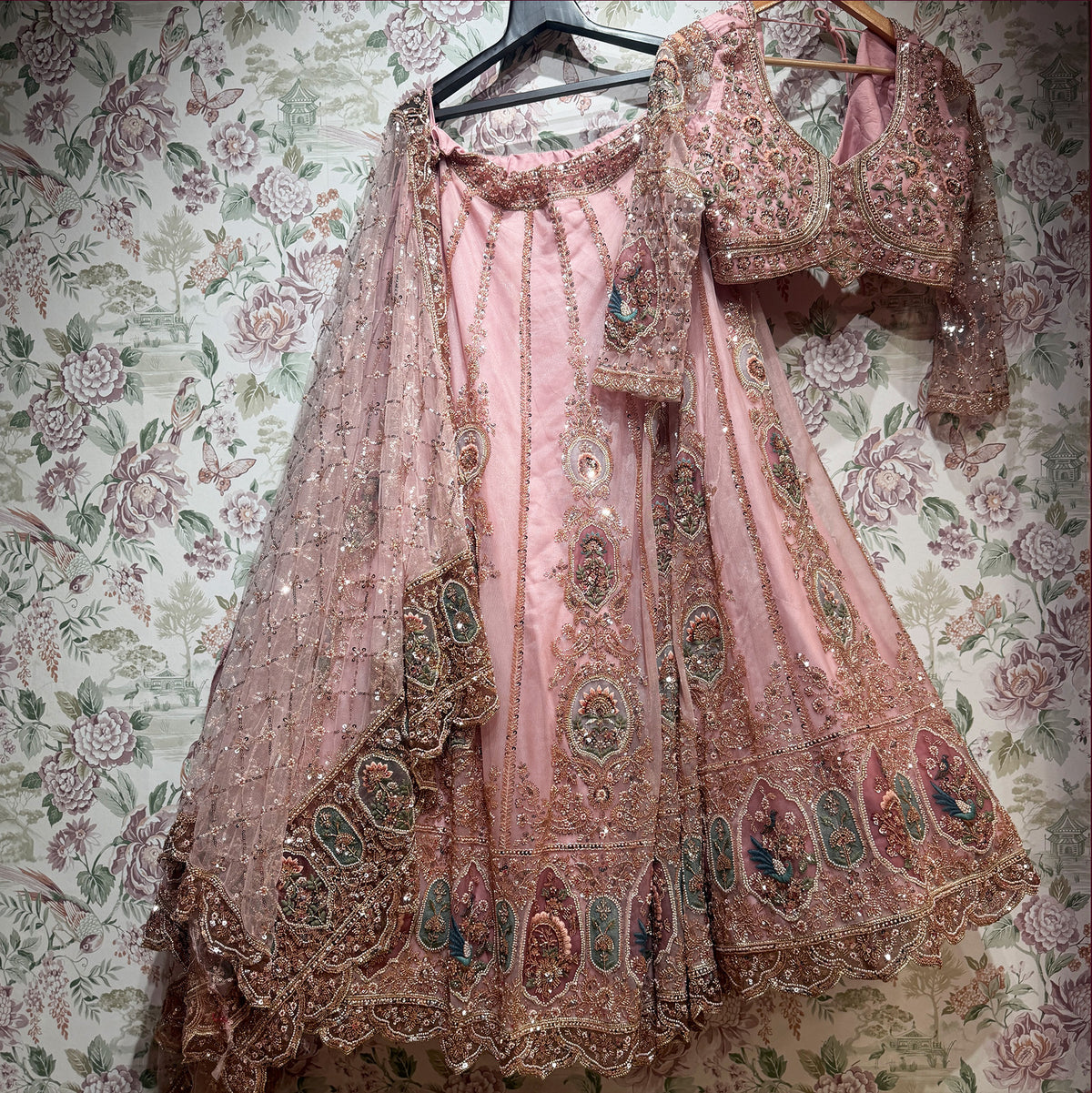 The Kesariya Heritage Edit: Baby Pink Lehenga Ensemble II - Baby Pink - view 1