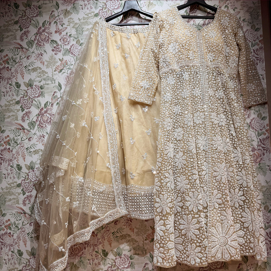 The Indrani Heirloom: Ivory Lehenga Ensemble II