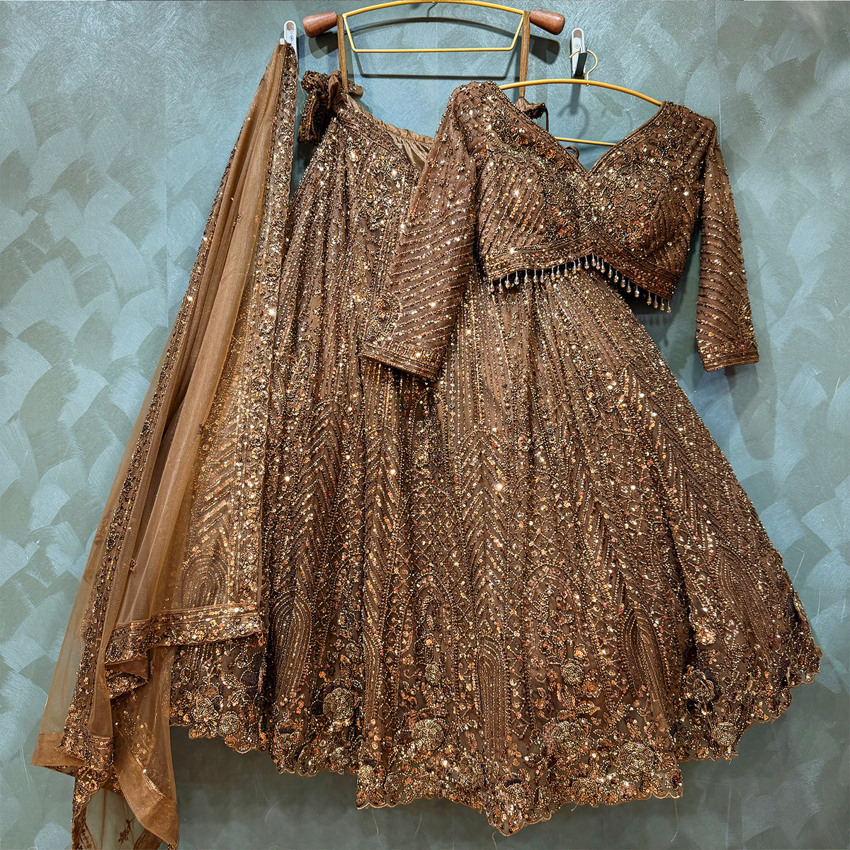The Mewar Heritage Collection: Gold Heritage Lehenga Ensemble II – Gold – view 2