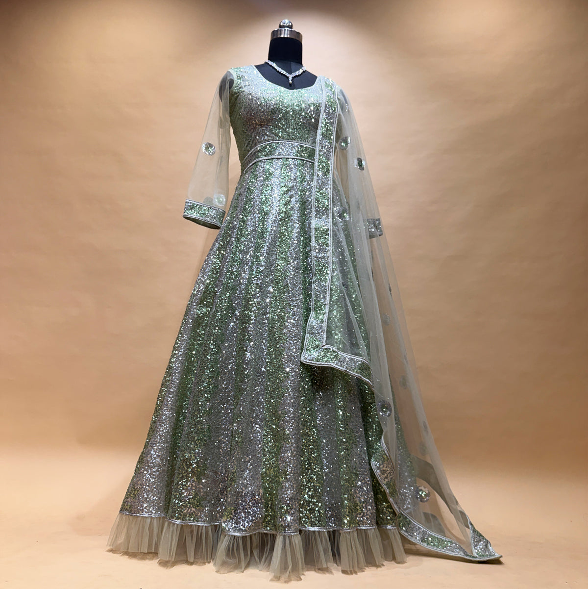 The Ananda Collection: Black Heritage Lehenga Ensemble III – Black – view 3