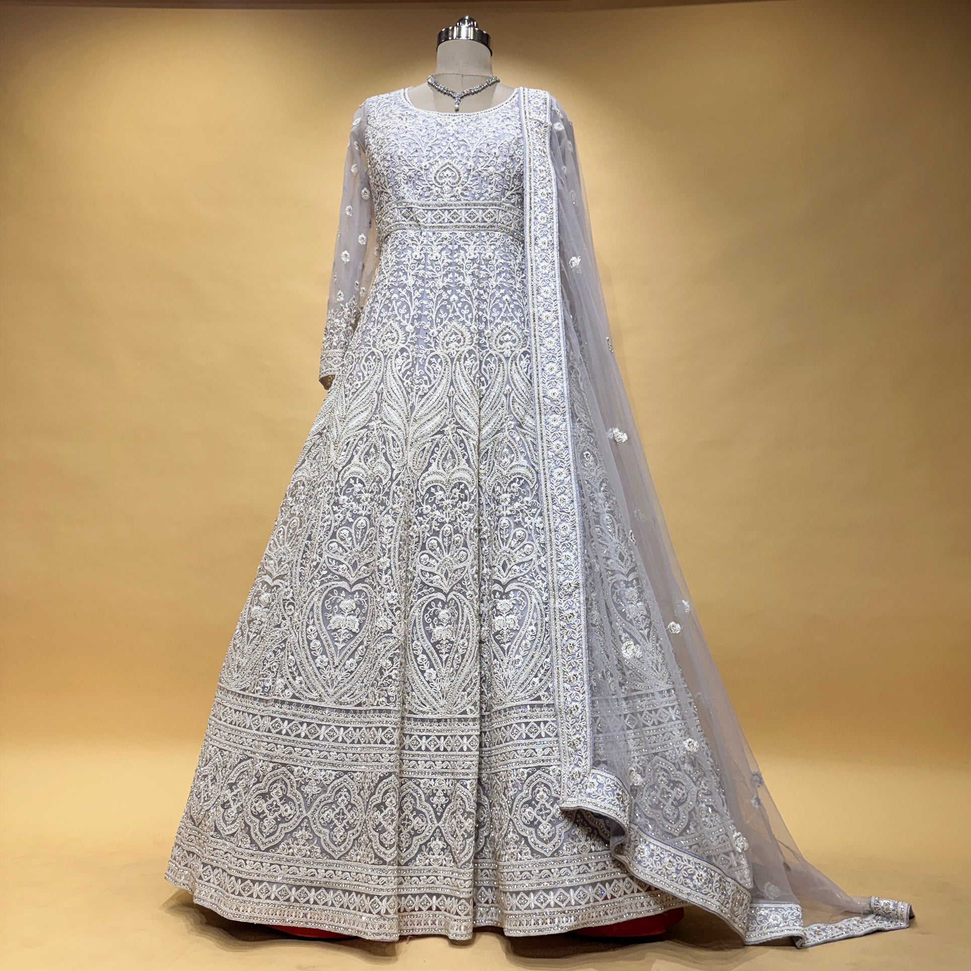 The Vivaha Heirloom: Lavender Heritage Lehenga Ensemble II – Lavender – view 1