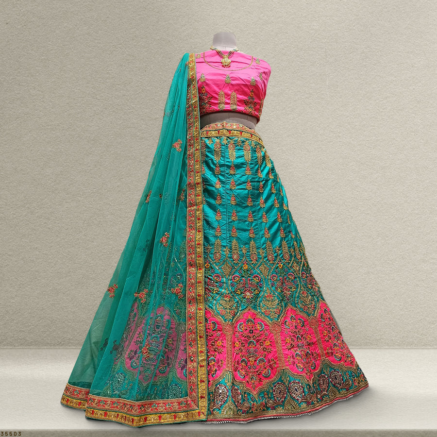 The Ananda Edit: Pink Heritage Lehenga Ensemble III