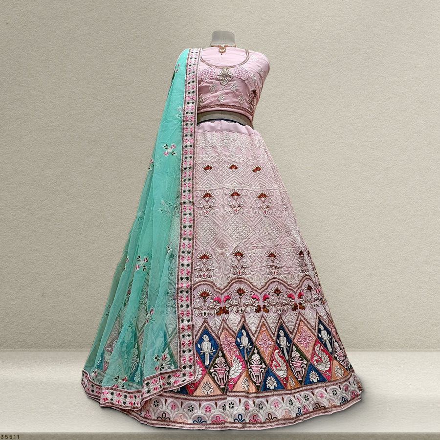 The Amber Fort Edit: Pink Heritage Lehenga Ensemble