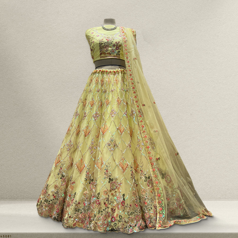 The Kalyani Darbar: Lavender Net Lehenga Ensemble II
