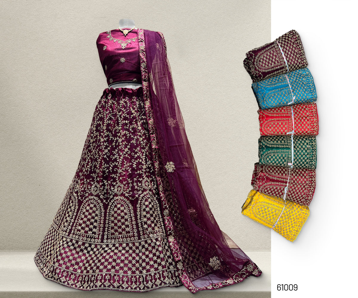 The Mewar Heritage Collection: Wine Heritage Lehenga Ensemble II – Wine – view 1