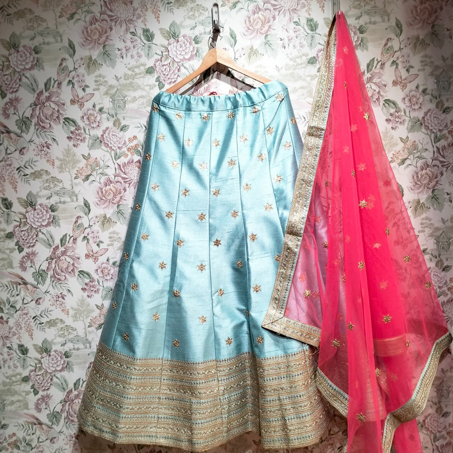 The Jharokha Heirloom: Green Heritage Lehenga Ensemble II