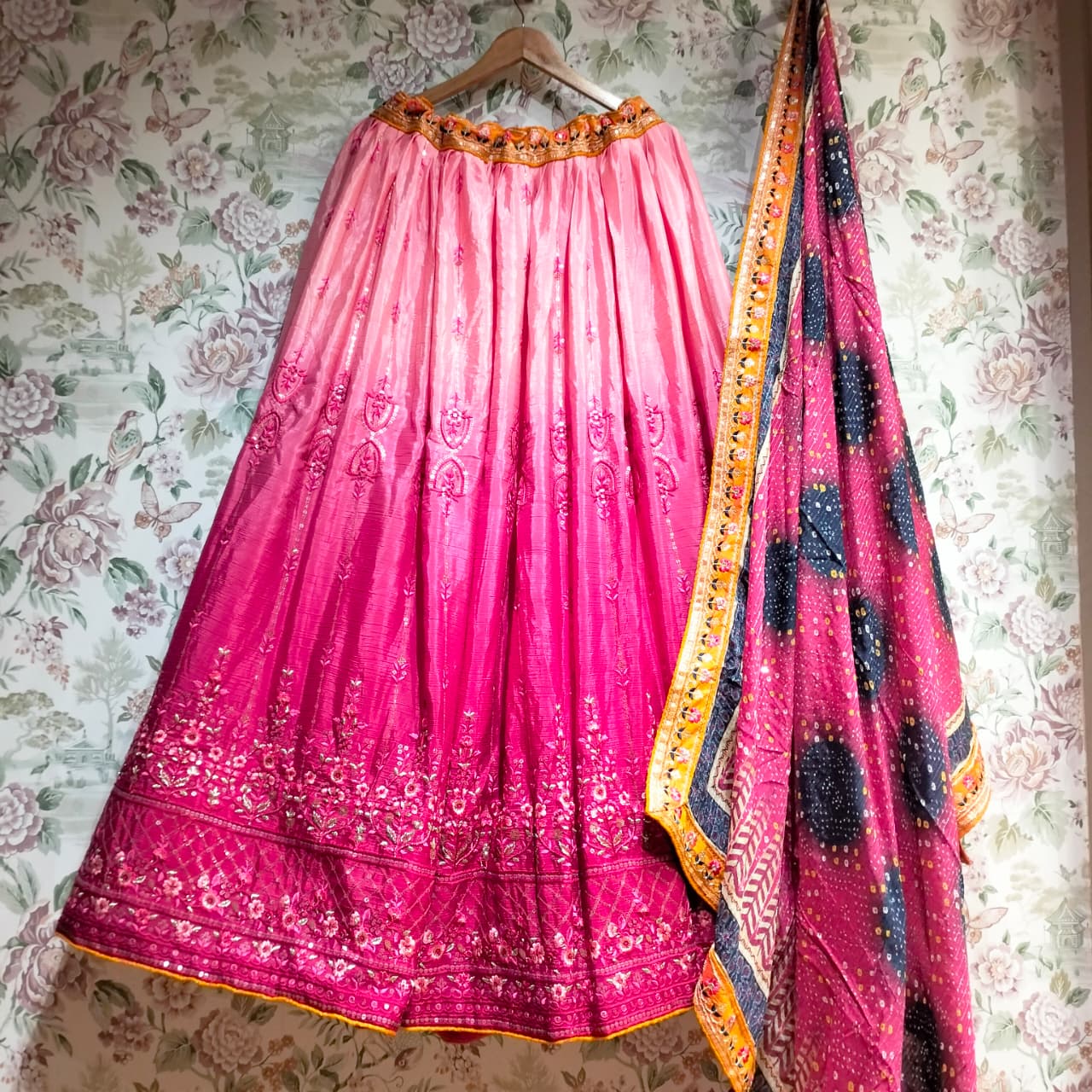 The Udaipur Royal Heirloom: Pink Heritage Lehenga Ensemble III – Pink – view 2
