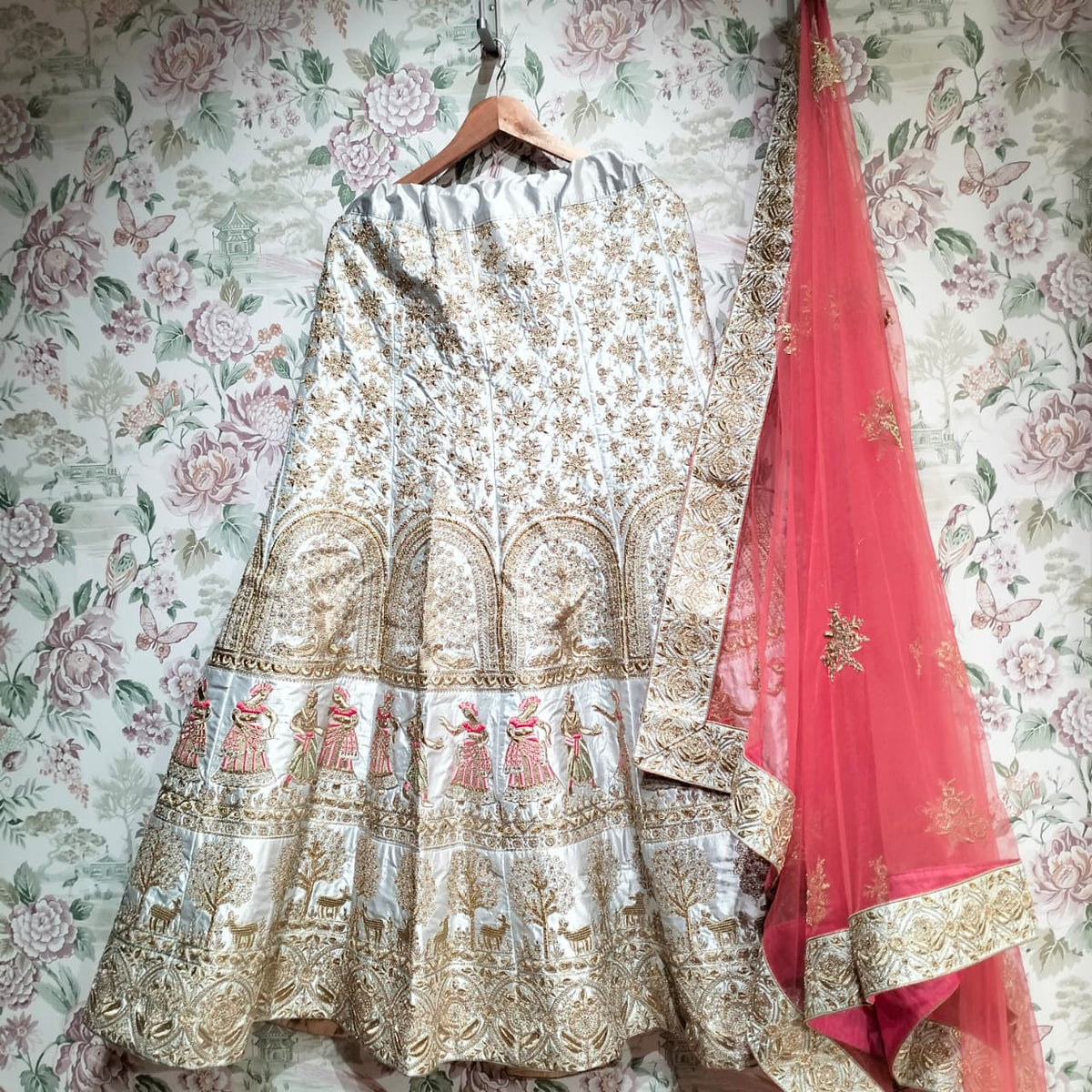 The Chandrika Collection: Grey Lehenga Ensemble - Grey - view 1