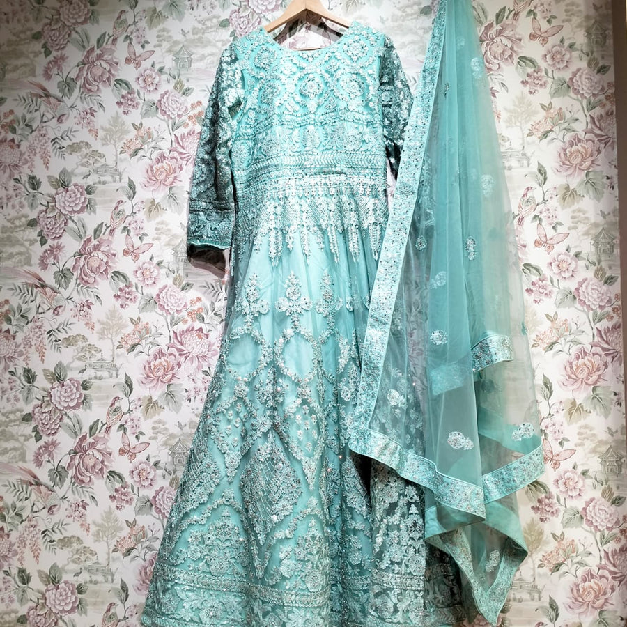 The Kashi Trousseau Collection: Blue Heritage Lehenga Ensemble II