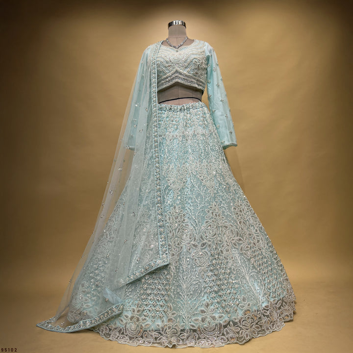 The Jharokha Heirloom Edit: Blue Heritage Lehenga Ensemble I