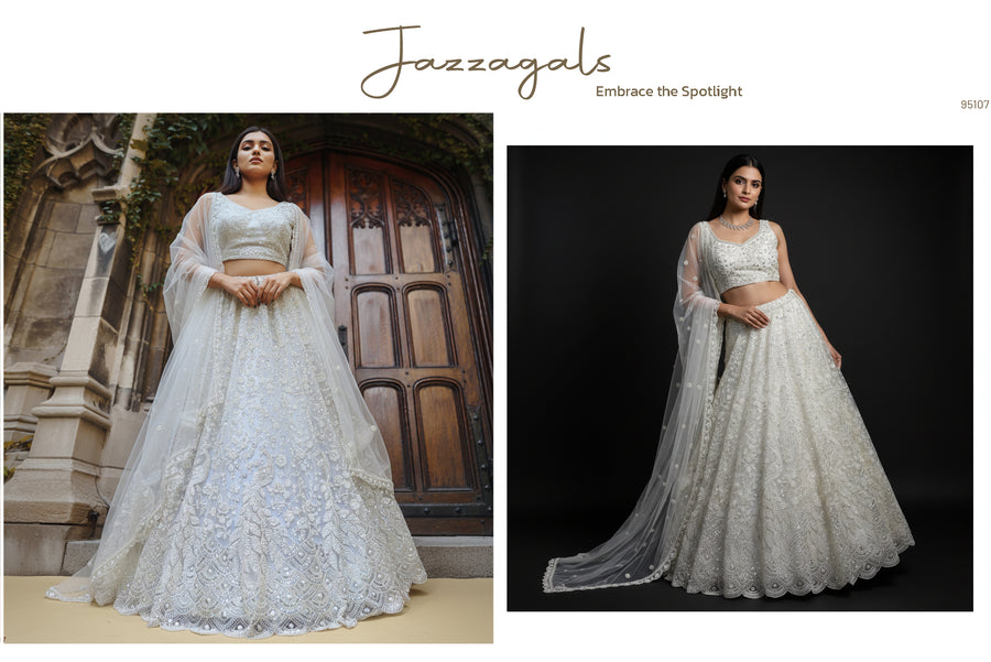 The Vivaha Heirloom: Lavender Net Lehenga Ensemble