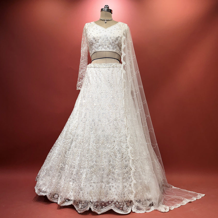 The Ananda Heirloom: Black Net Lehenga Ensemble III