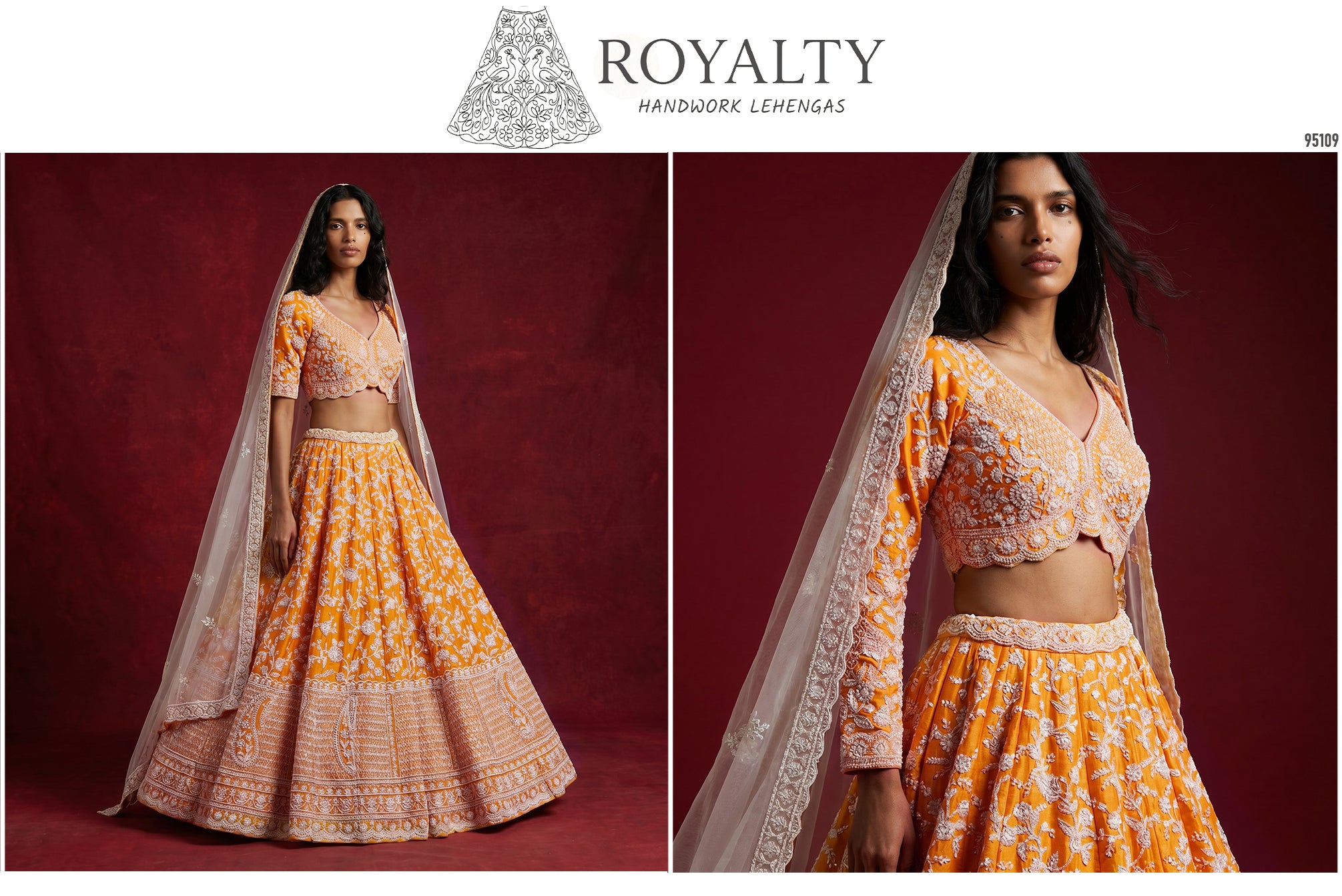 The Vivaha Darbar: Blue Silk Lehenga Ensemble II – Blue – view 6