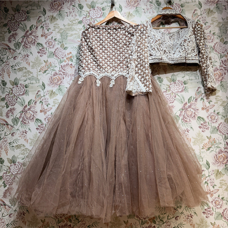 The Amber Fort Edit: Peach Heritage Lehenga Ensemble III