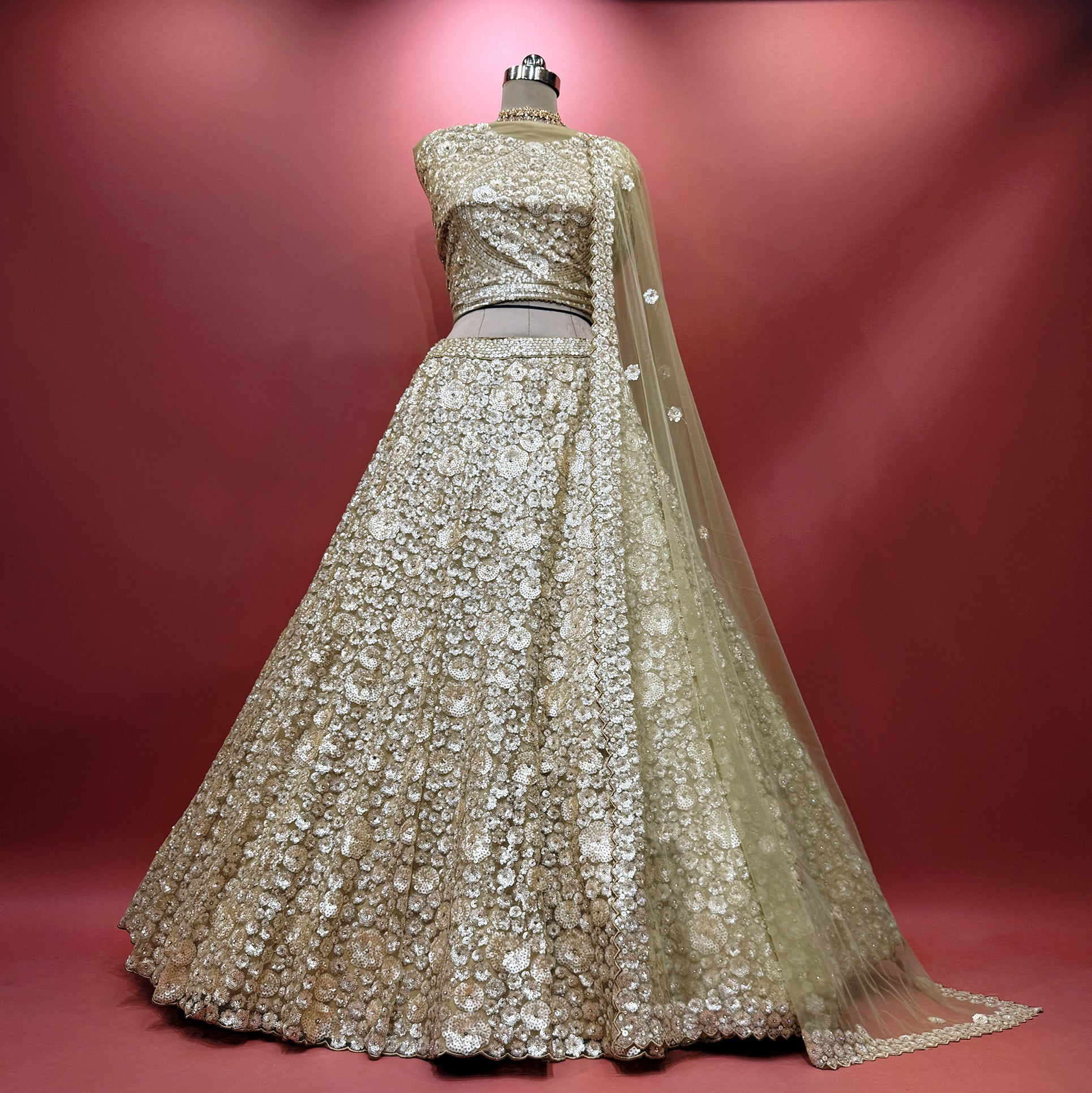 The Vivaha Heirloom: Gold Heritage Lehenga Ensemble I – Gold – view 1