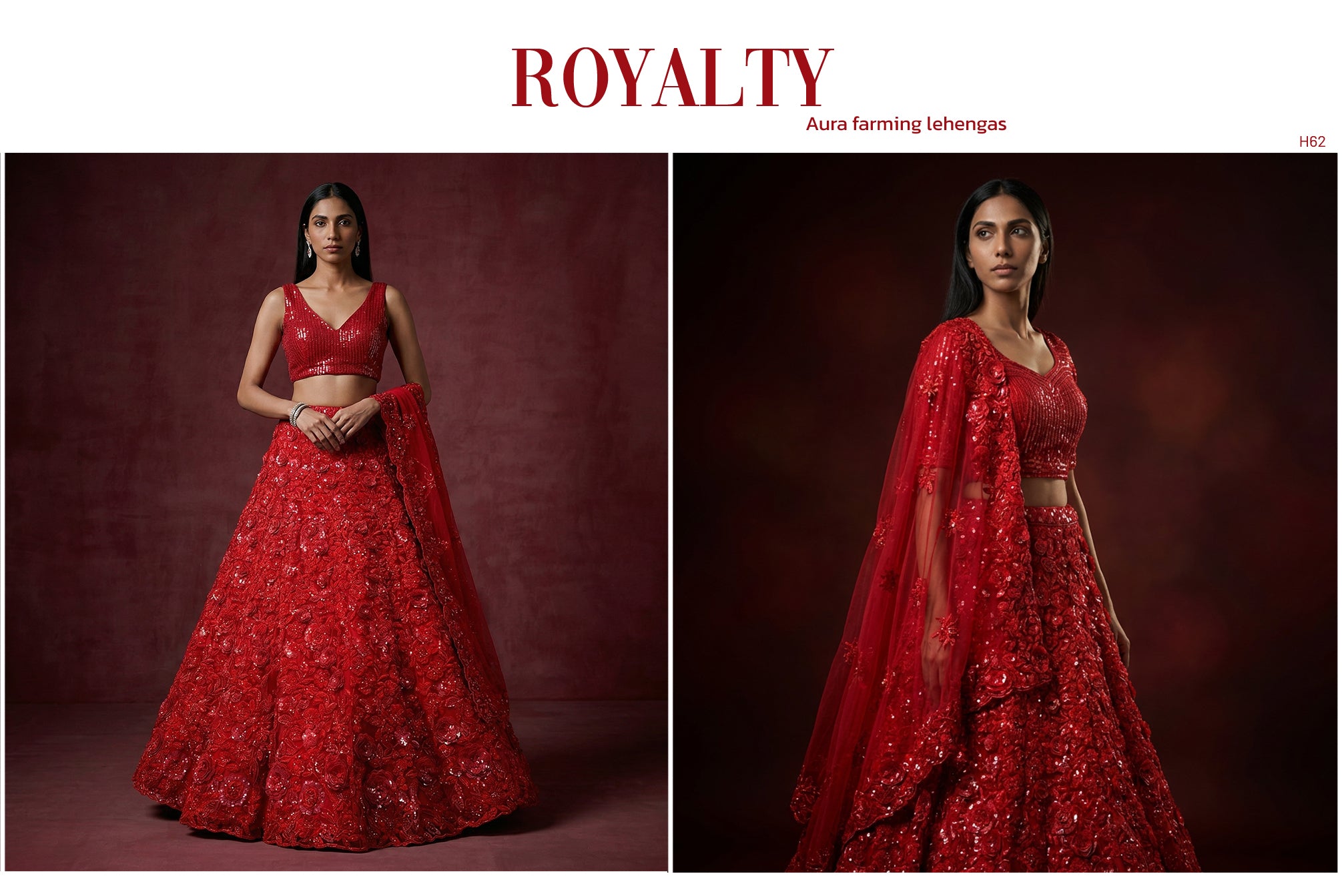 The Rajputana Darbar Edit: Red Net Lehenga Ensemble I – Red – view 1