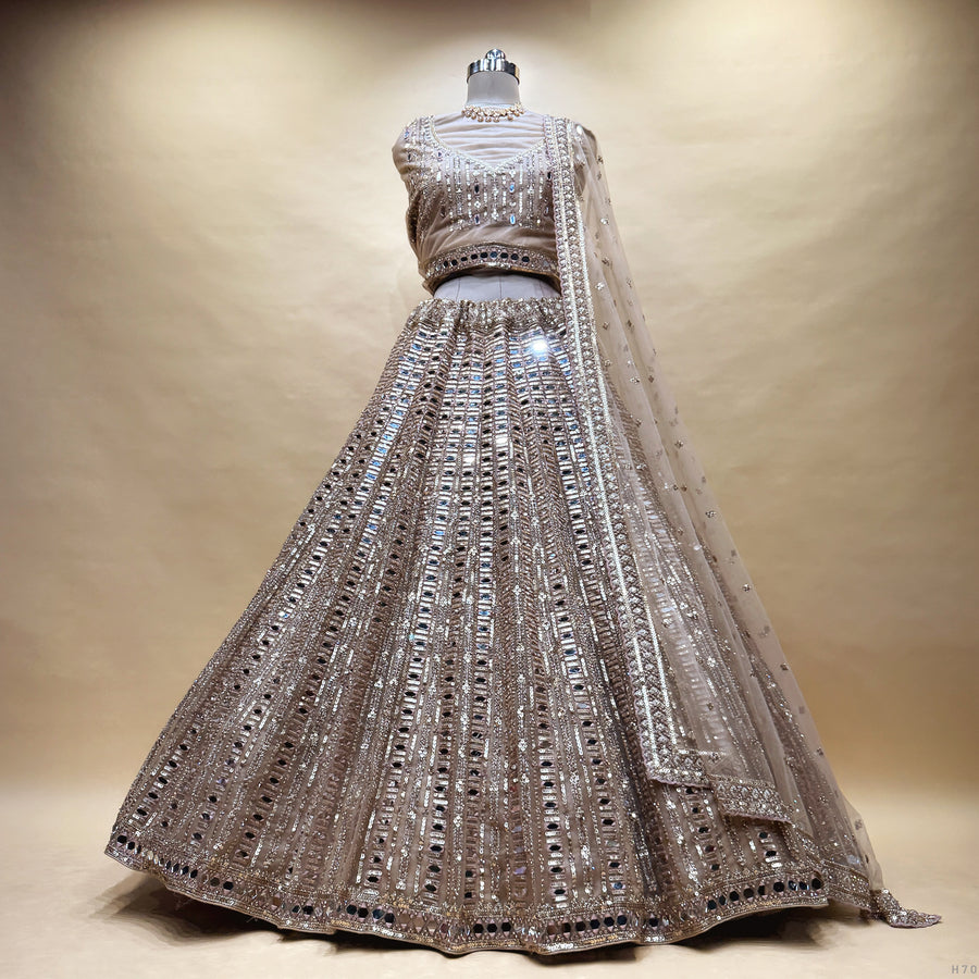 The Kashi Trousseau Collection: Ivory & Gold Heritage Lehenga Ensemble III