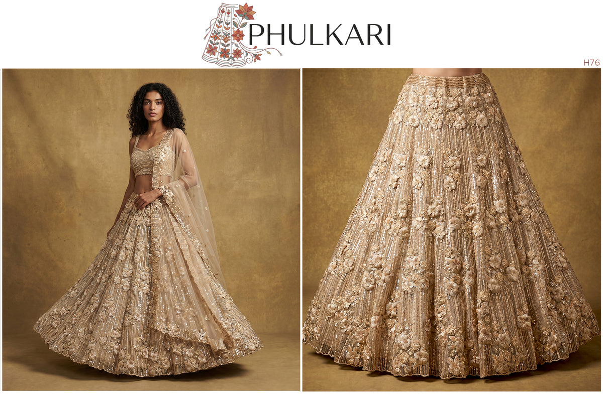 The Mewar Heritage Edit: Ivory Net Lehenga Ensemble III – Ivory – view 2
