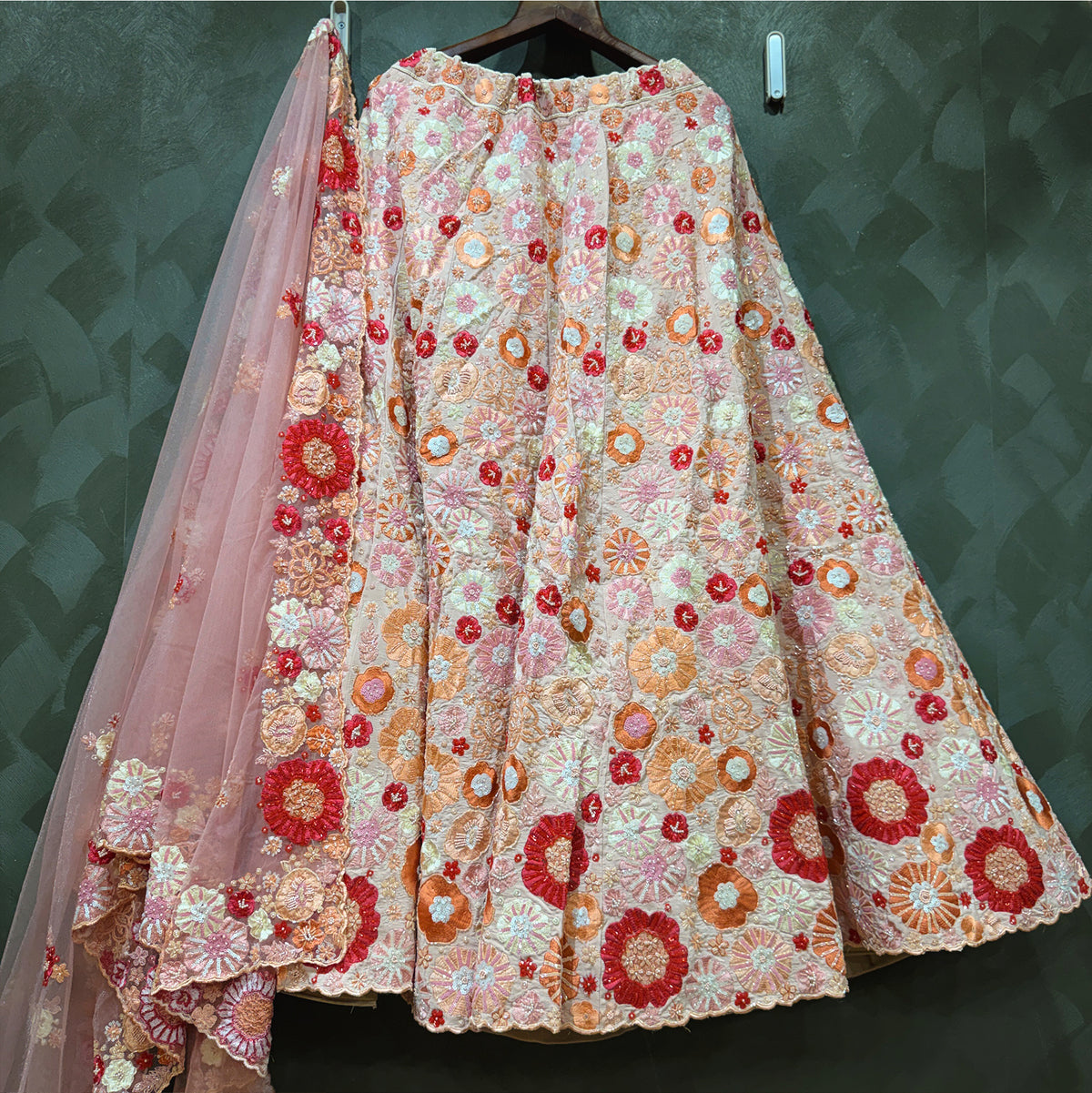 The Marwar Collection Edit: Peach Silk Lehenga Ensemble – Peach – view 1