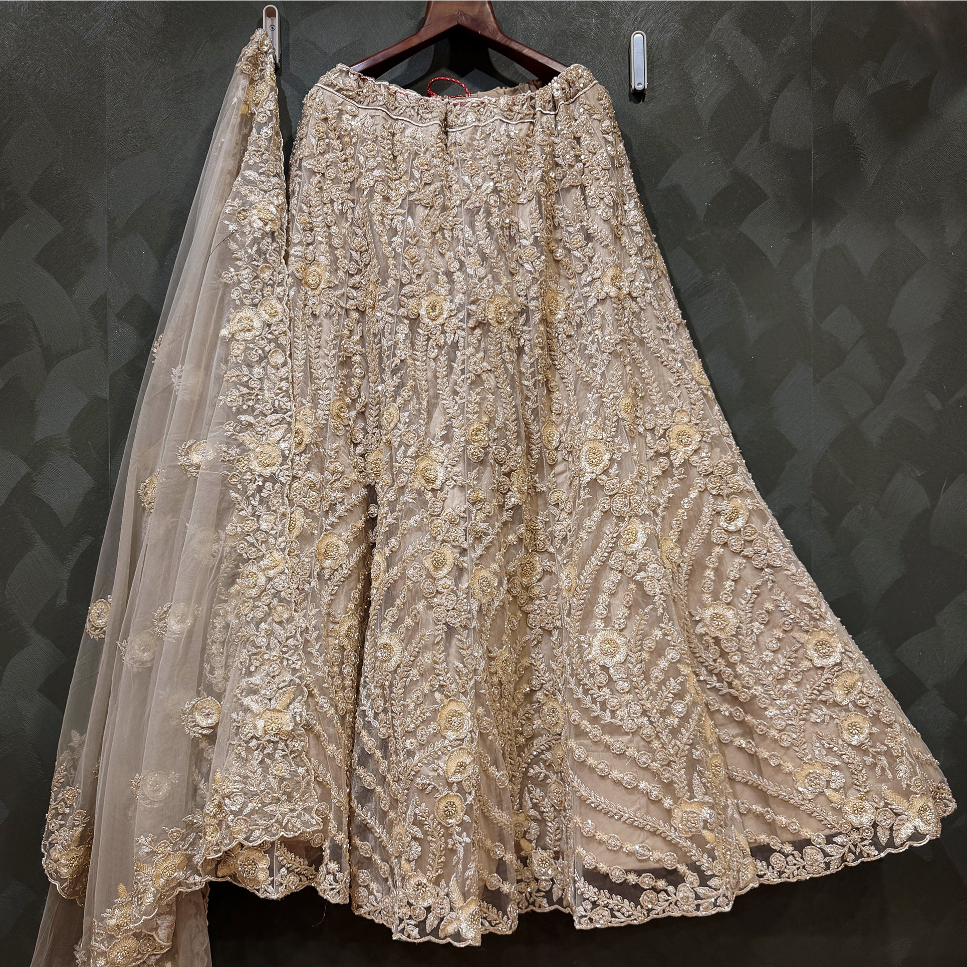 The Banaras Loom Collection: Ivory Heritage Lehenga Ensemble I – Ivory – view 1