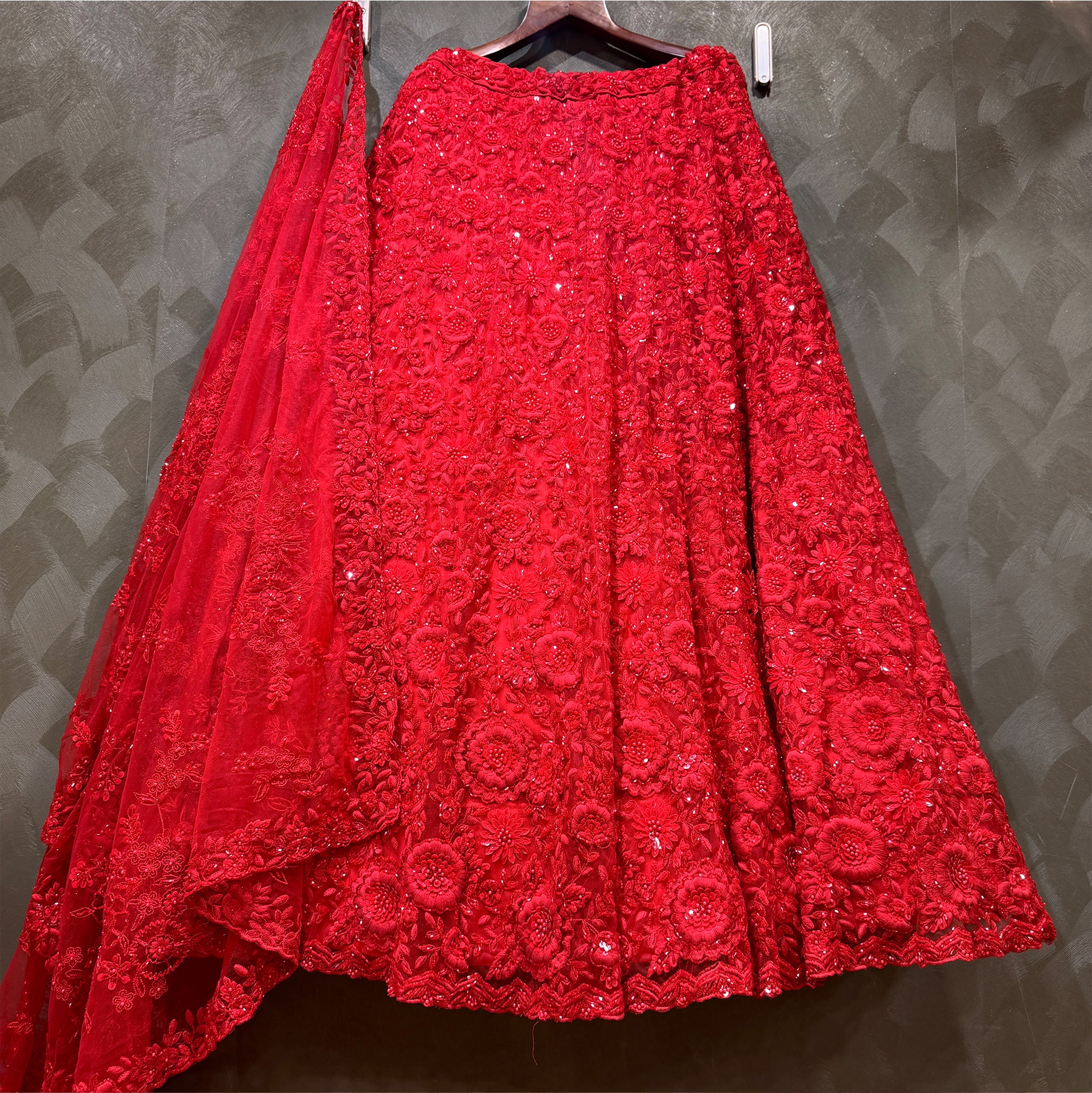 The Marwar Collection Edit: Red Heritage Lehenga Ensemble II – Red – view 2