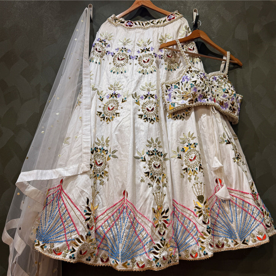 The Jharokha Heirloom Edit: Maroon Heritage Lehenga Ensemble