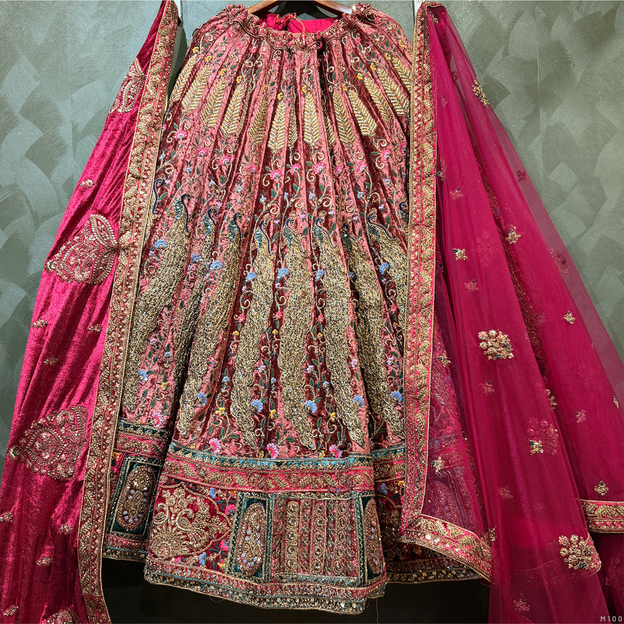 The Ananda Heirloom: Maroon Heritage Lehenga Ensemble IV