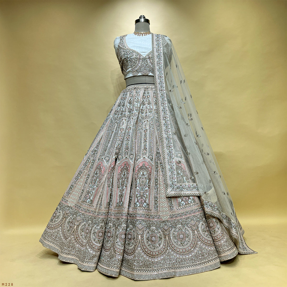The Jaipur Palace Collection: Ivory Heritage Lehenga Ensemble I – Ivory – view 1