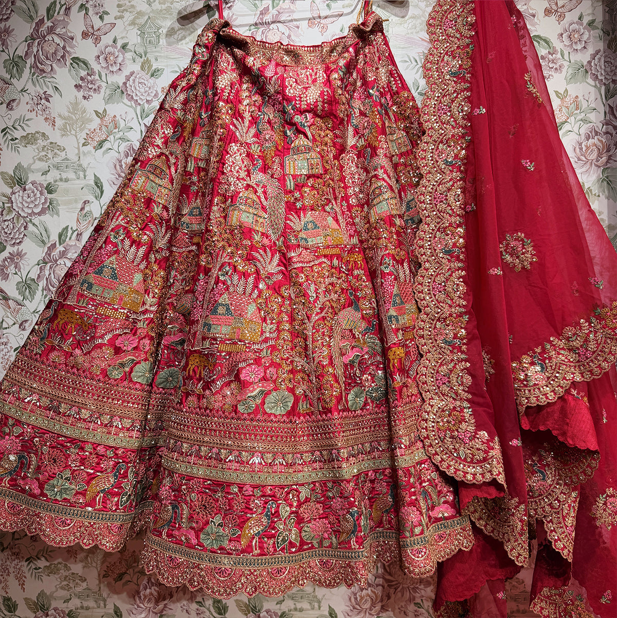The Kesariya Heritage Edit: Pink Lehenga Ensemble - Pink - view 1