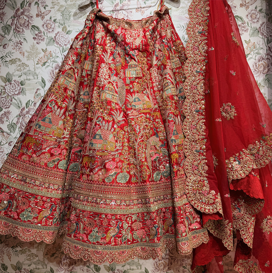The Kesariya Heritage Edit: Pink Lehenga Ensemble