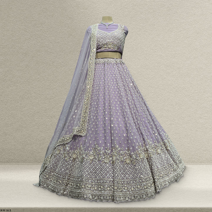 The Banaras Loom Heirloom: Blue Heritage Lehenga Ensemble