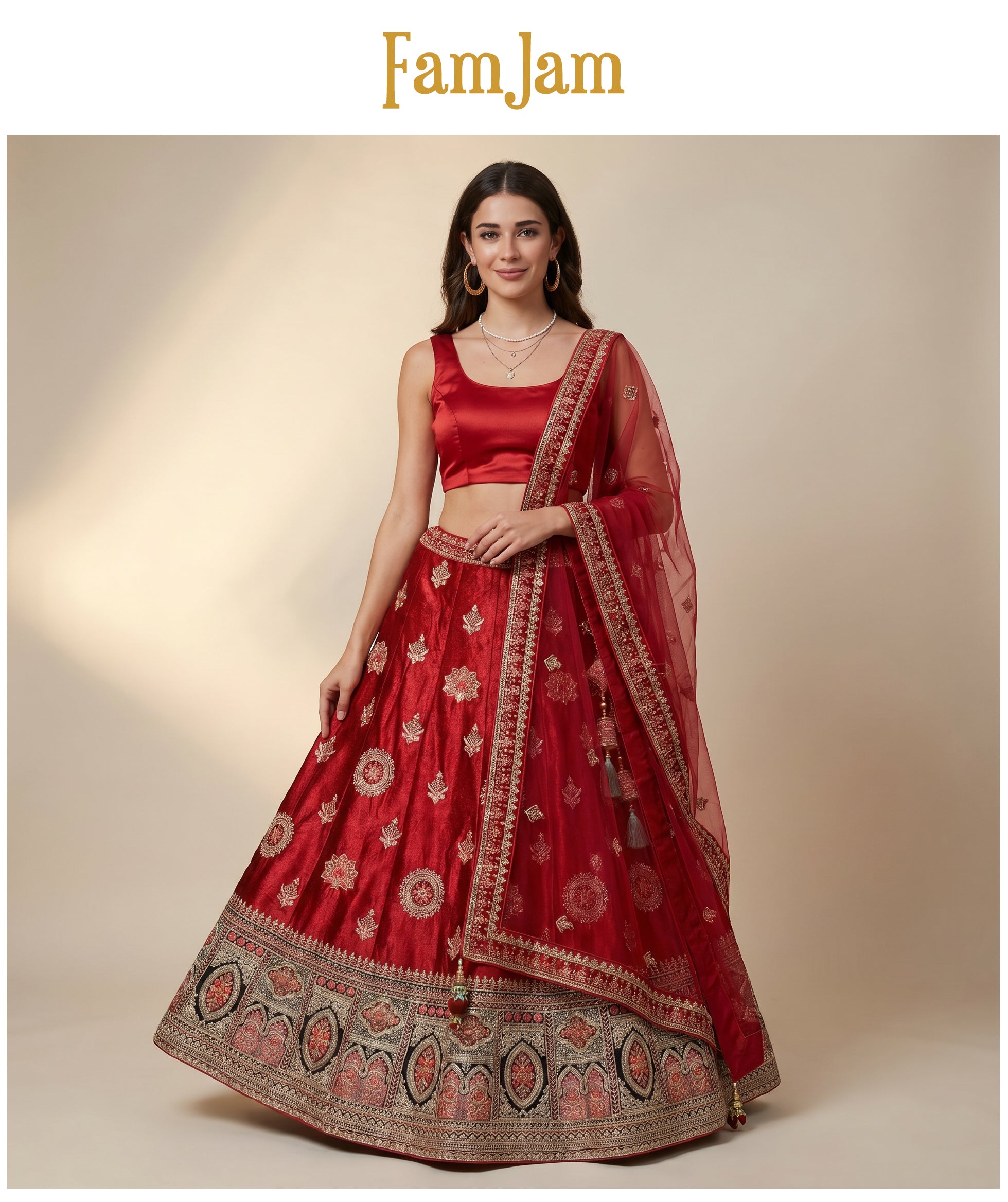 The Kashi Trousseau Darbar: Green Heritage Lehenga Ensemble IV – Green – view 4