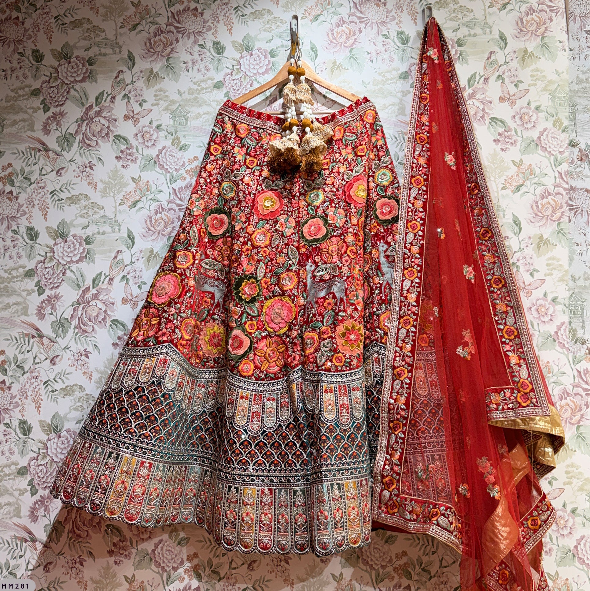 The Rajputana Darbar Edit: Heritage Lehenga Ensemble I – Multi Colour – view 1