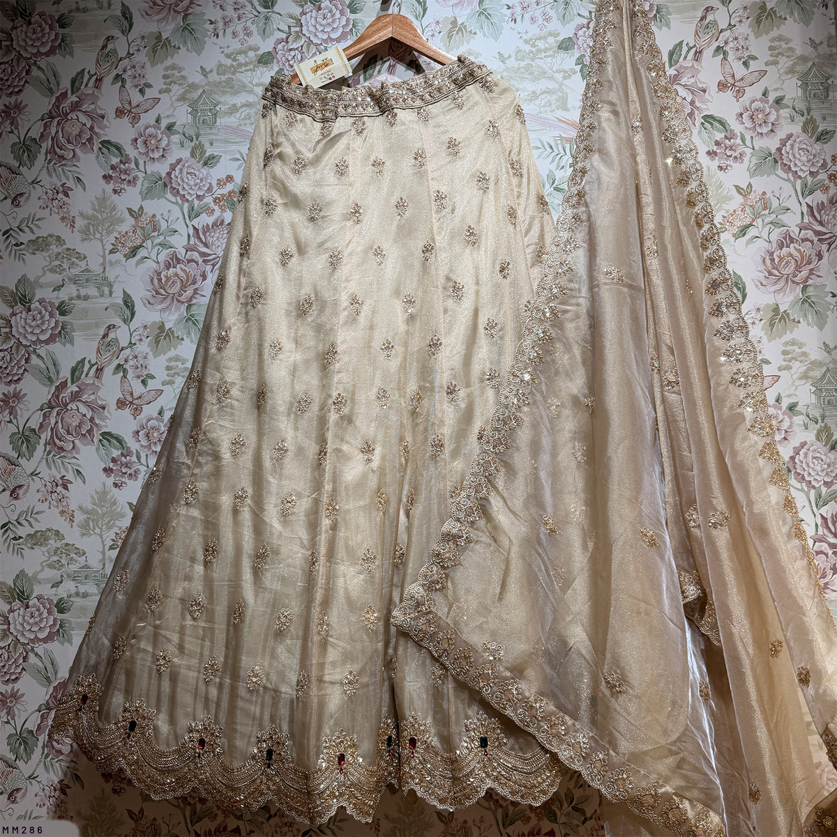 The Jaipur Palace Darbar: Ivory Heritage Lehenga Ensemble – Ivory – view 1