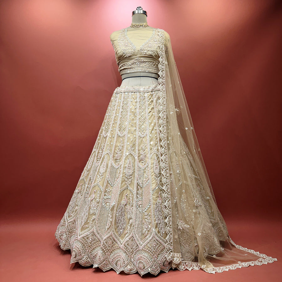 The Mangalam Darbar: Ivory Heritage Lehenga Ensemble III
