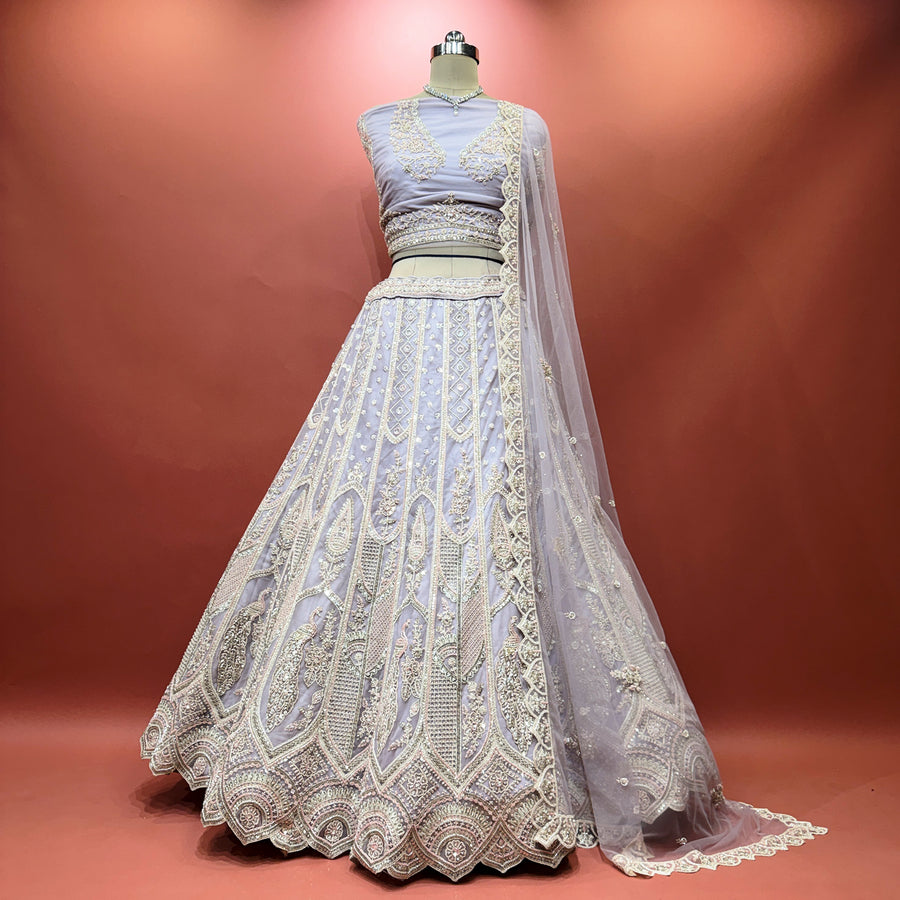 The Mangalam Darbar: Ivory Heritage Lehenga Ensemble III