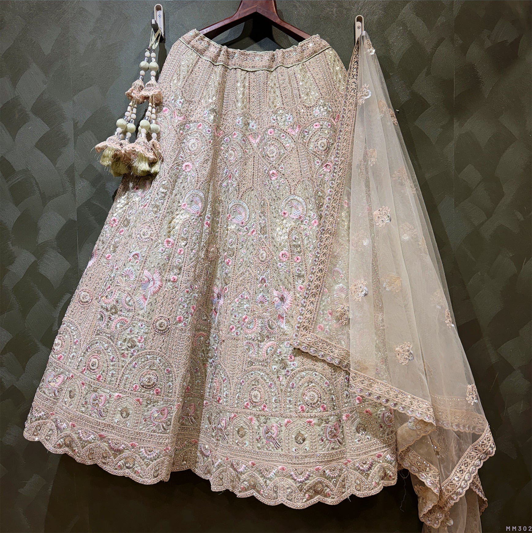 The Marwar Collection Edit: Green Heritage Lehenga Ensemble II – Green – view 1