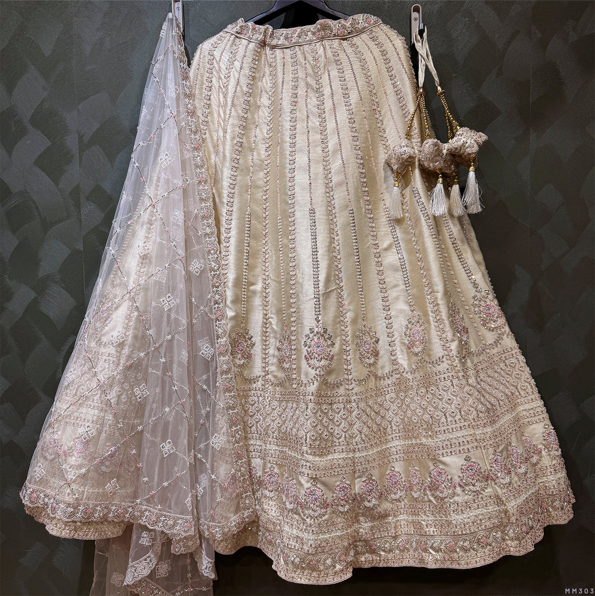 The Parampara Heirloom: Ivory Heritage Lehenga Ensemble II – Ivory – view 1