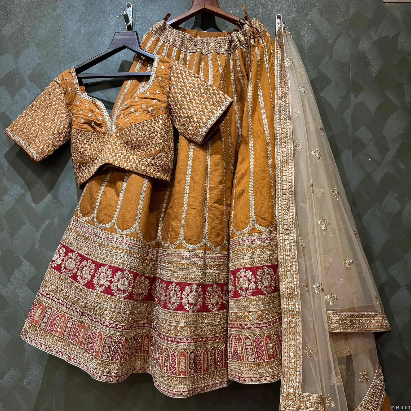 The Kashi Trousseau Heirloom: Ivory Silk Lehenga Ensemble – Ivory – view 2