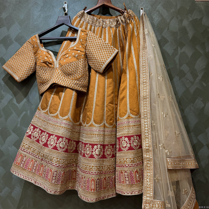 The Kashi Trousseau Heirloom: Ivory Silk Lehenga Ensemble