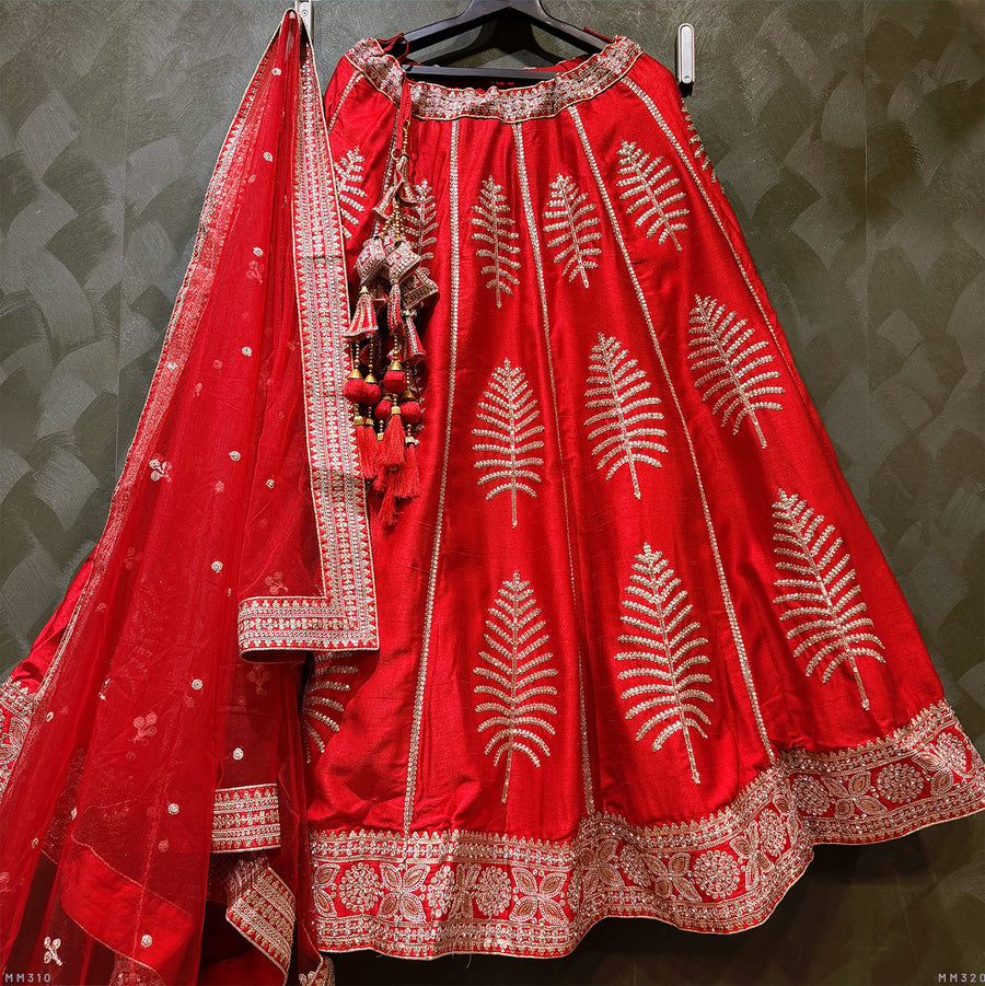 The Amber Fort Edit: Red Silk Lehenga Ensemble I