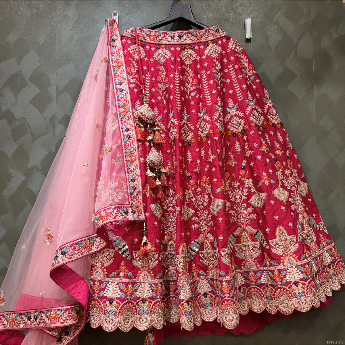 The Utsav Heirloom: Pink Heritage Lehenga Ensemble III – Pink – view 1
