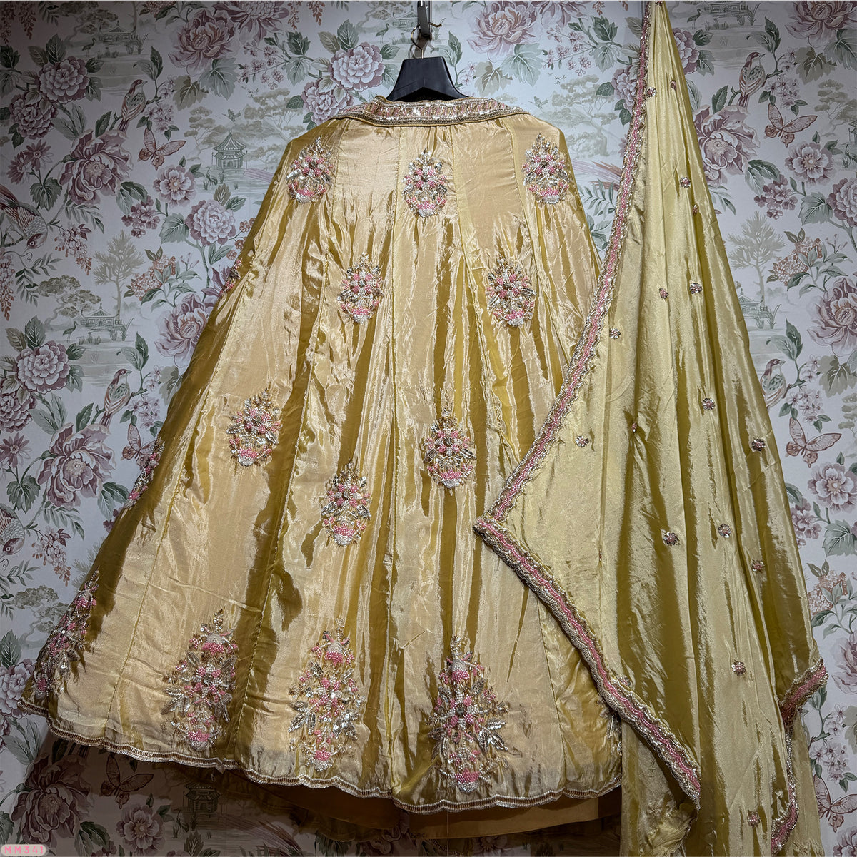 The Jharokha Heirloom: Yellow Heritage Lehenga Ensemble - Yellow - view 2