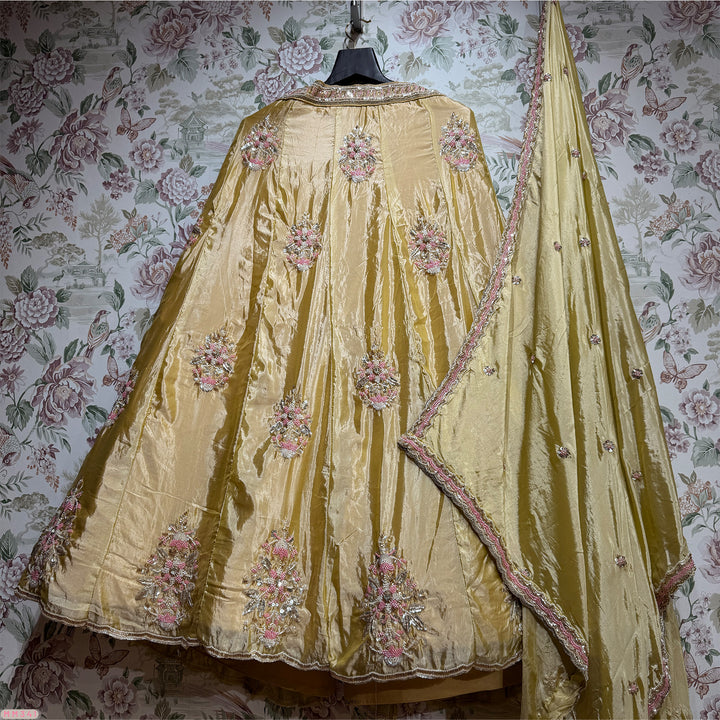 The Jharokha Heirloom: Yellow Heritage Lehenga Ensemble