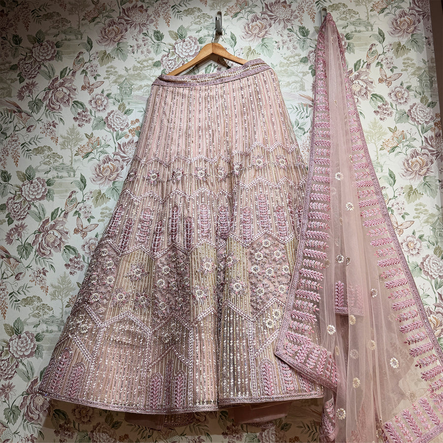 The Shagun Darbar: Lavender Heritage Lehenga Ensemble III