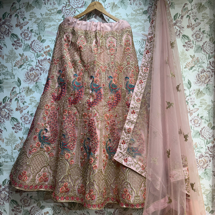 The Mewar Heritage Darbar: Pink Heritage Lehenga Ensemble I