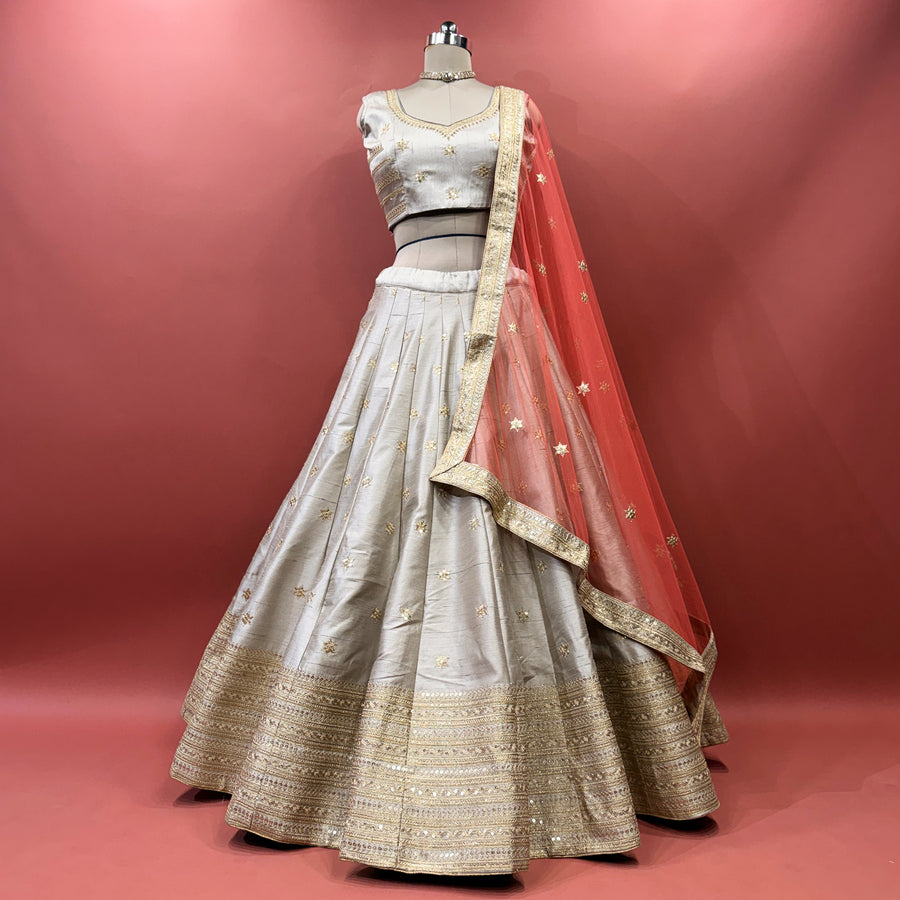 The Ananda Darbar: Brown Heritage Lehenga Ensemble III