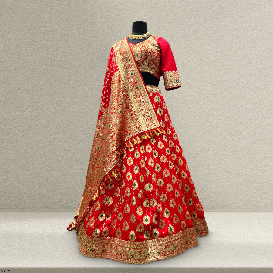 The Rajputana Darbar Edit: Red Heritage Lehenga Ensemble II