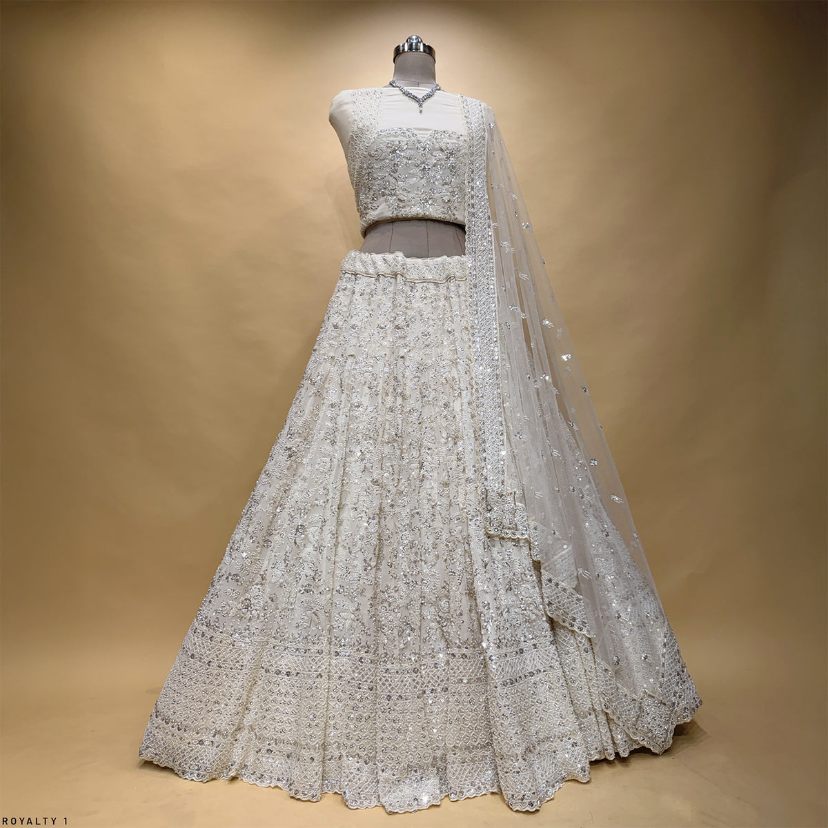 The Saubhagya Collection: Blue Heritage Lehenga Ensemble IV – Blue – view 8