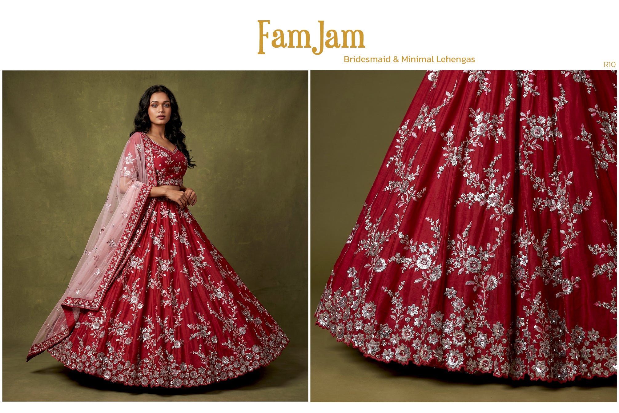 The Mangalam Collection: Blue Heritage Lehenga Ensemble II – Blue – view 6
